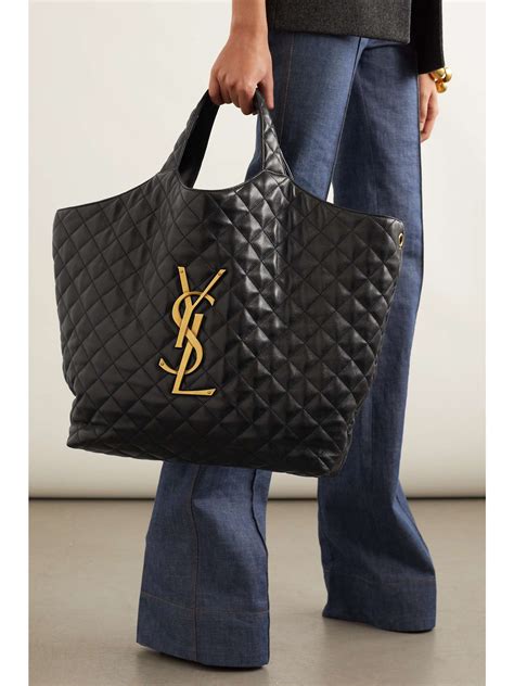 ysl quilted tote bag